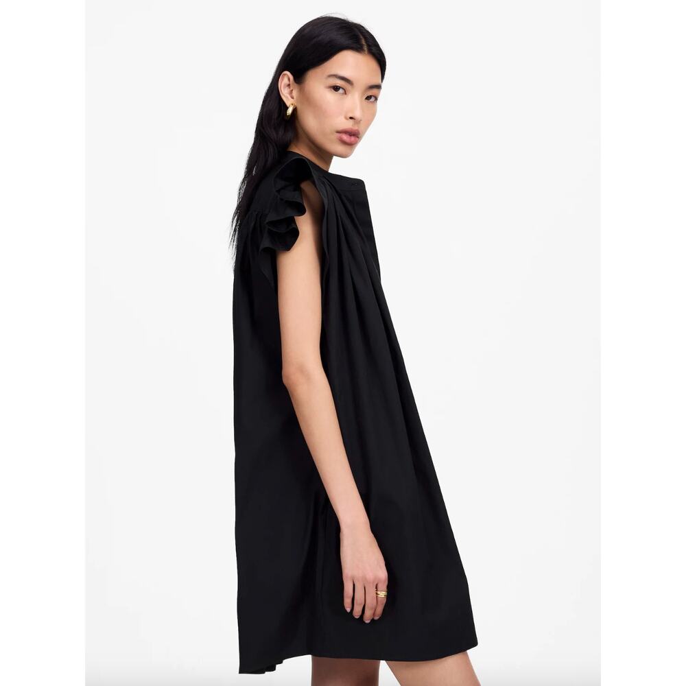 Madewell Flutter Sleeve Button Front Mini Dress P… - image 4